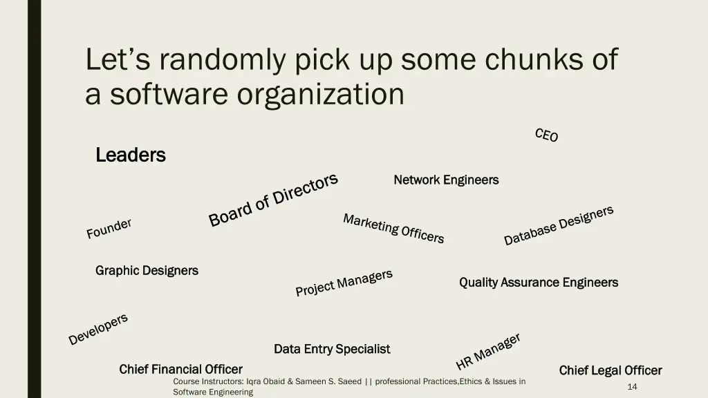 let s randomly pick up some chunks of a software
