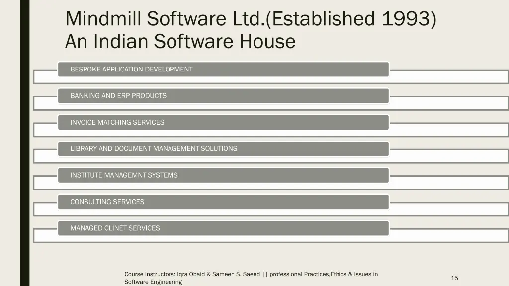mindmill software ltd established 1993 an indian