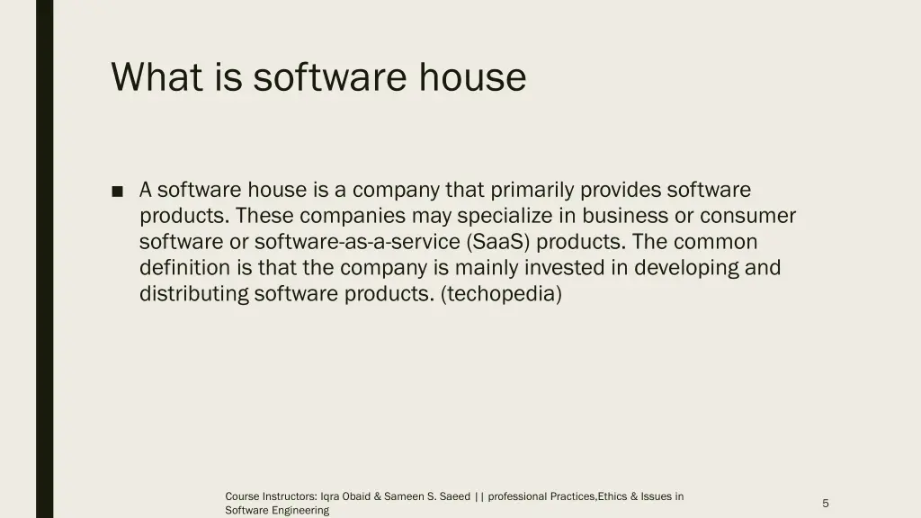 what is software house
