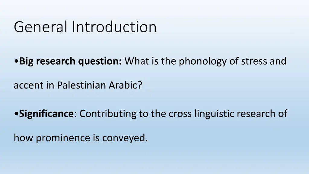 general introduction