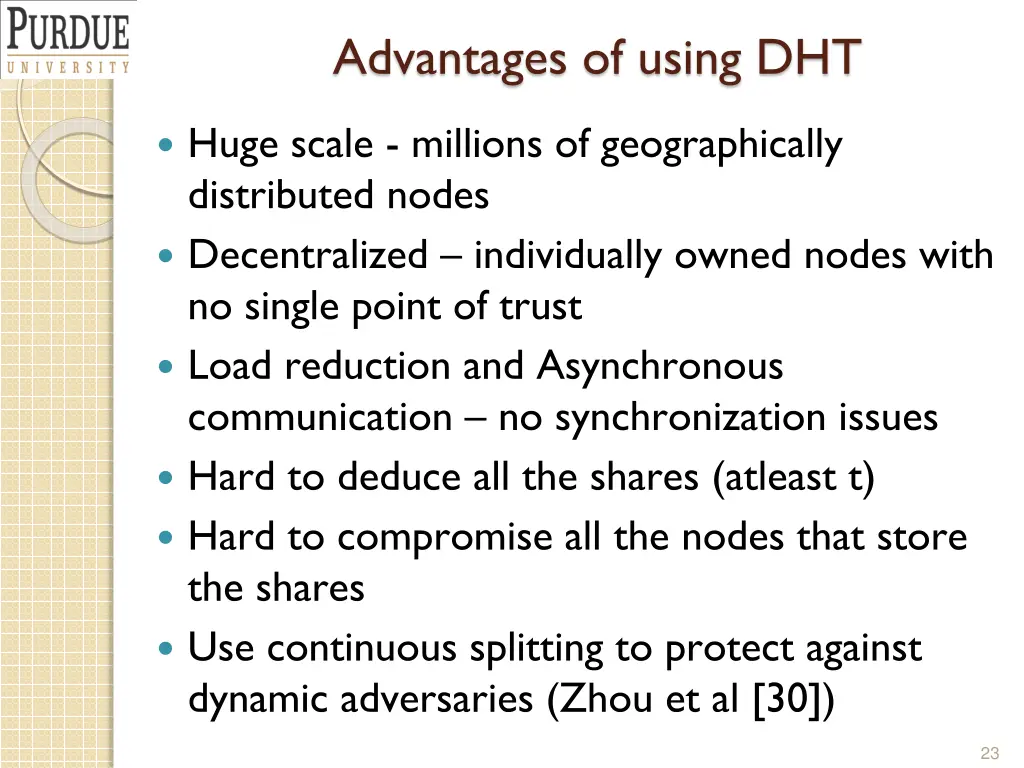 advantages of using dht