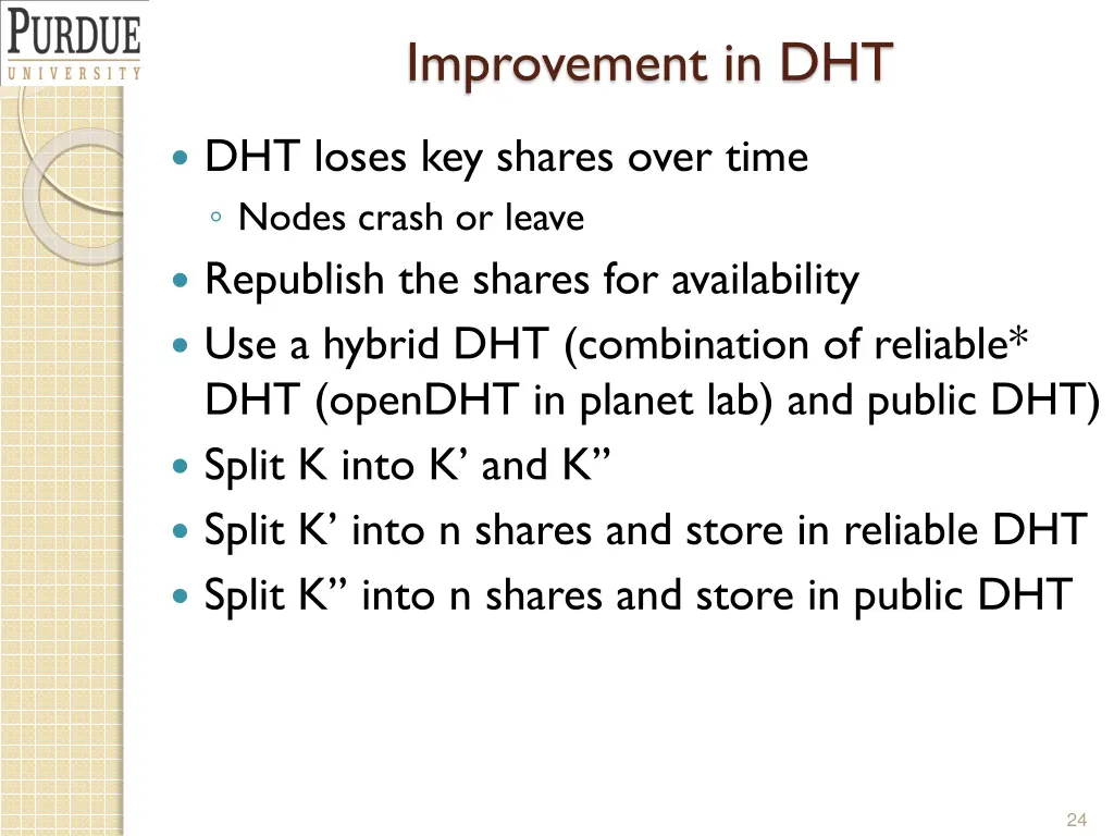 improvement in dht