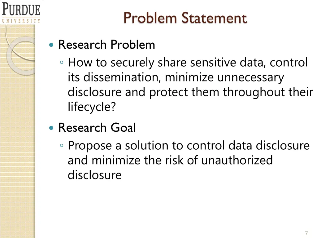 problem statement