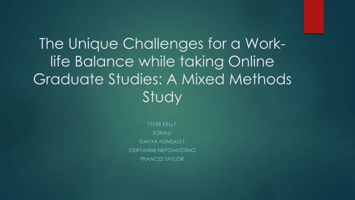 the unique challenges for a work life balance