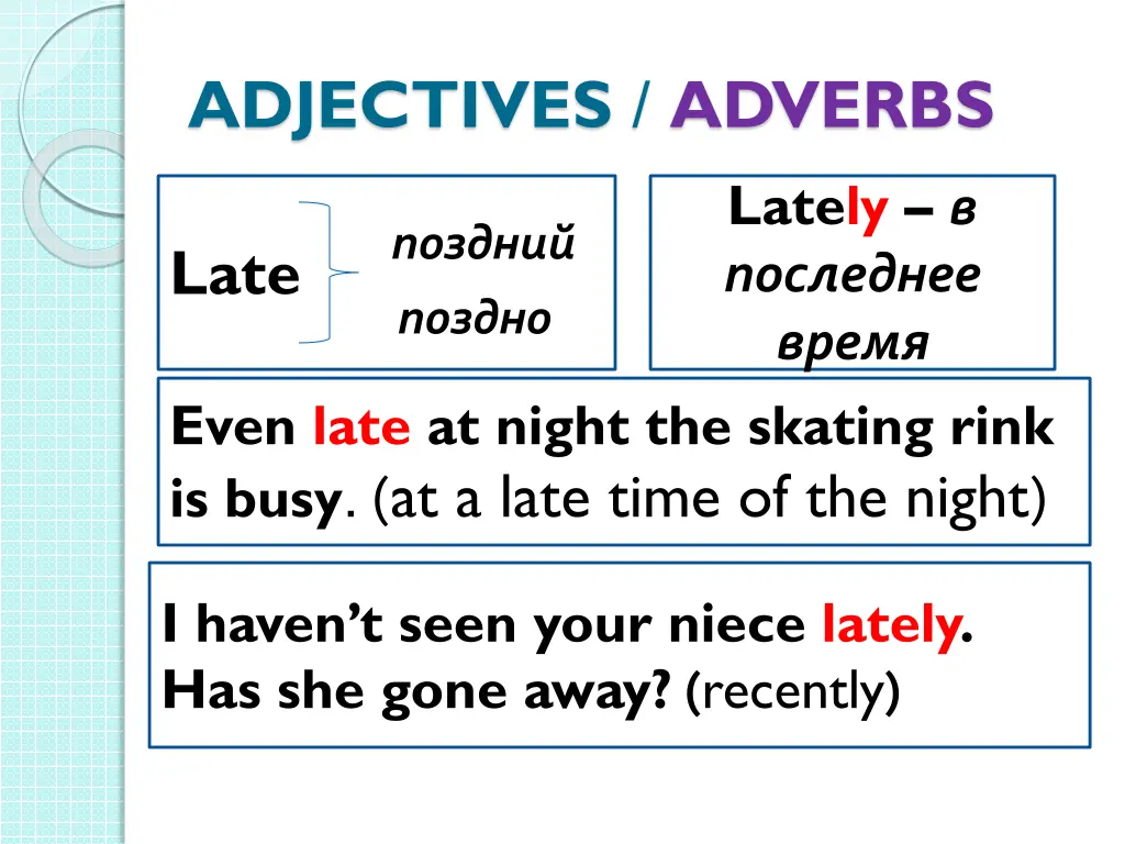 adjectives adverbs 1