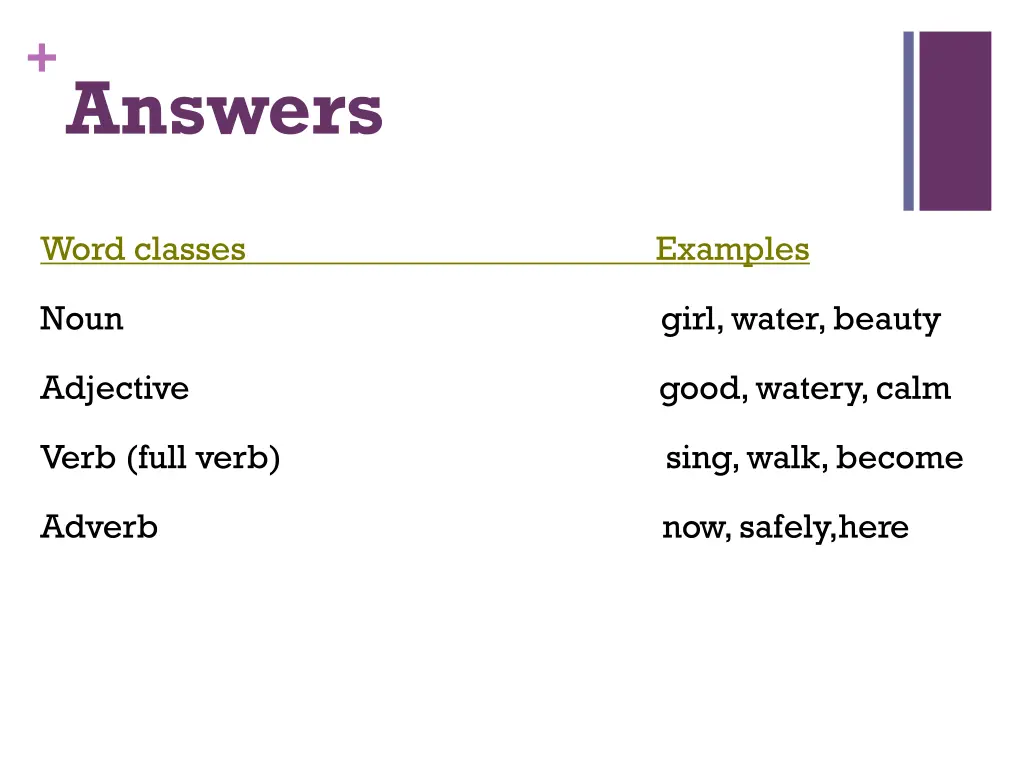 answers