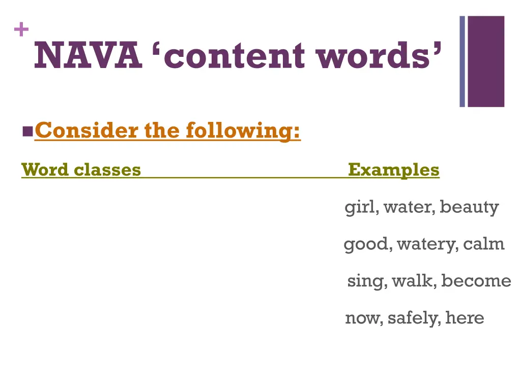 nava content words