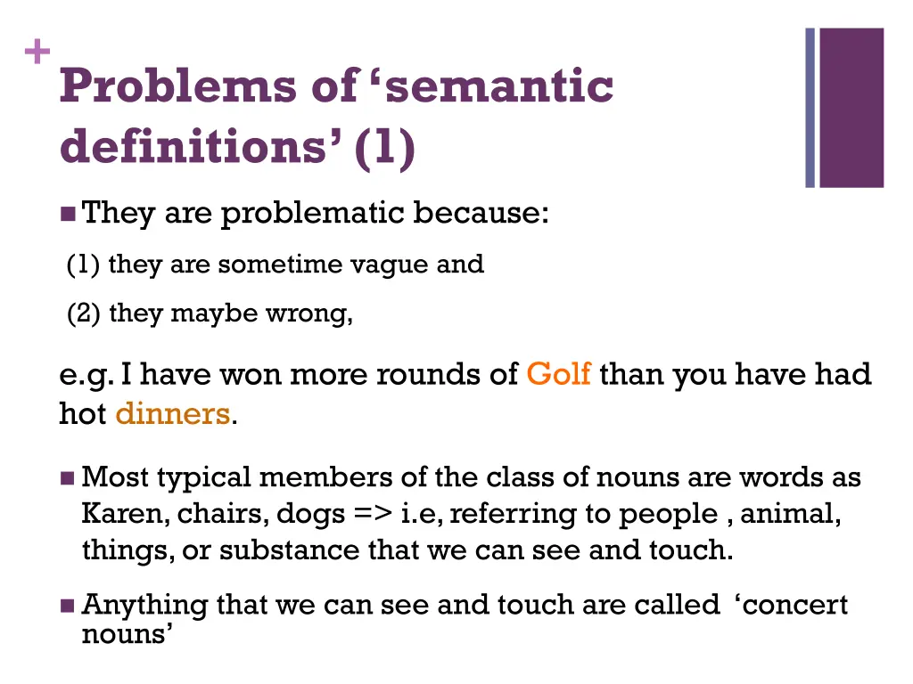 problems of semantic definitions 1
