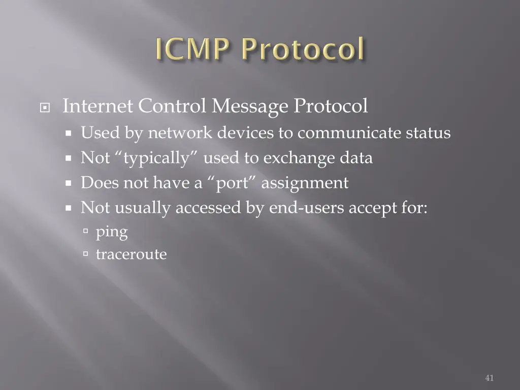 internet control message protocol used by network