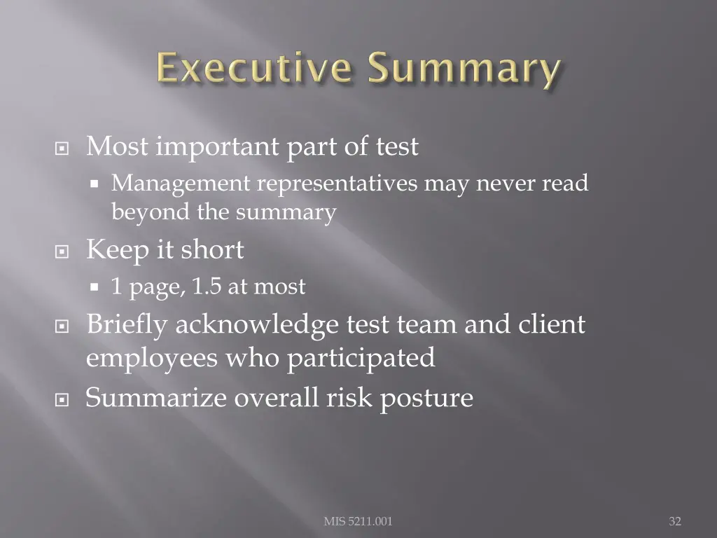 most important part of test management