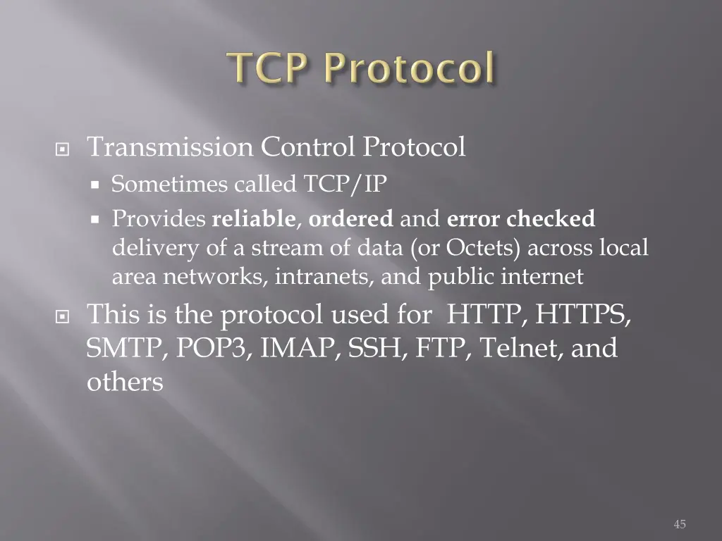 transmission control protocol sometimes called