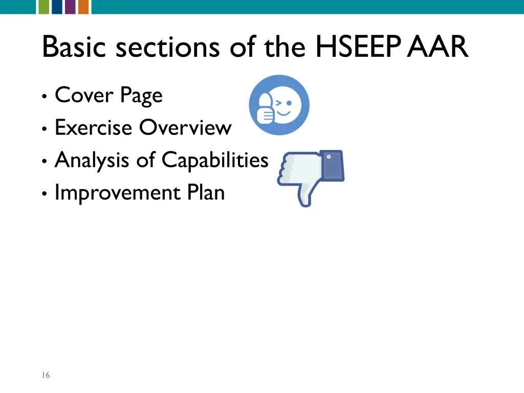 basic sections of the hseep aar