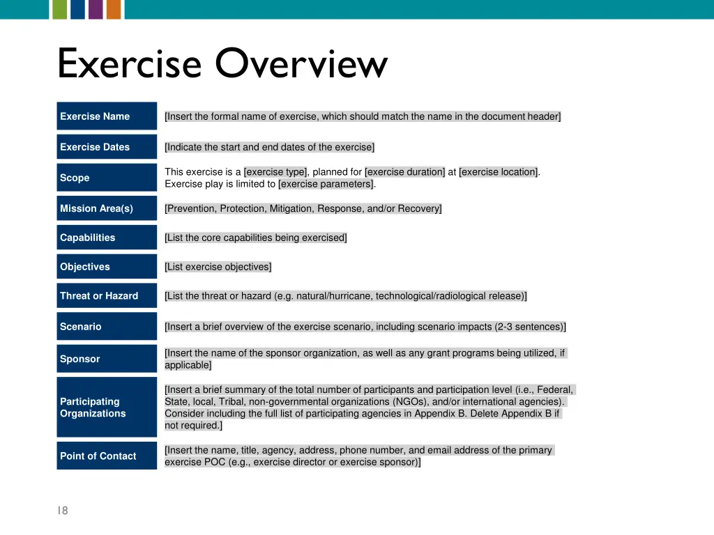 exercise overview