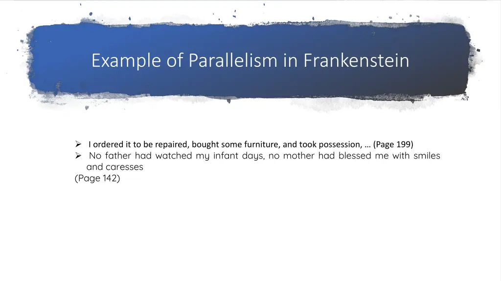 example of parallelism in frankenstein