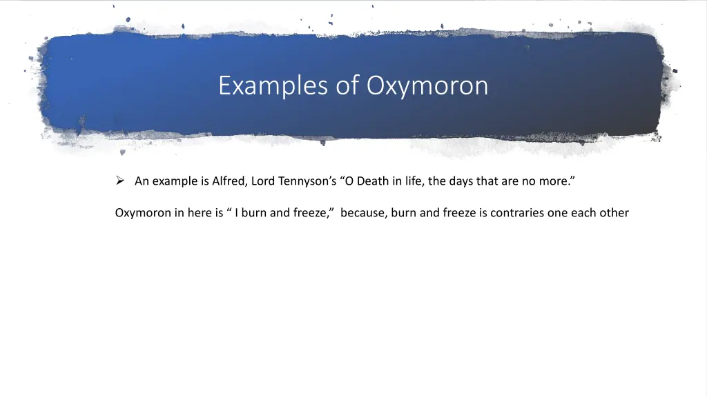 examples of oxymoron