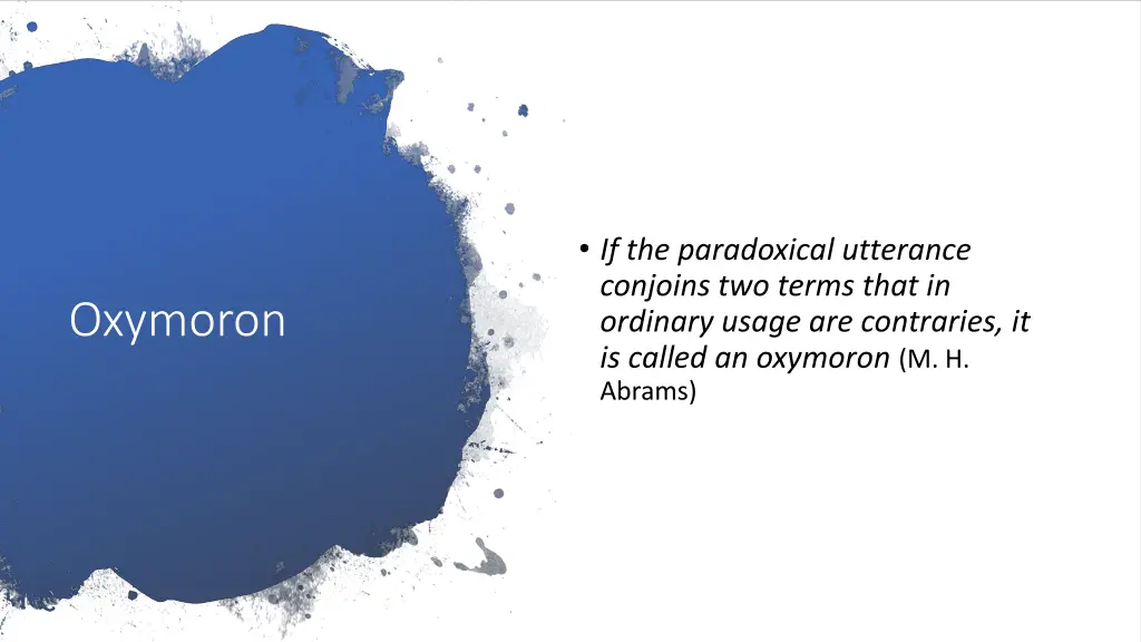 if the paradoxical utterance conjoins two terms