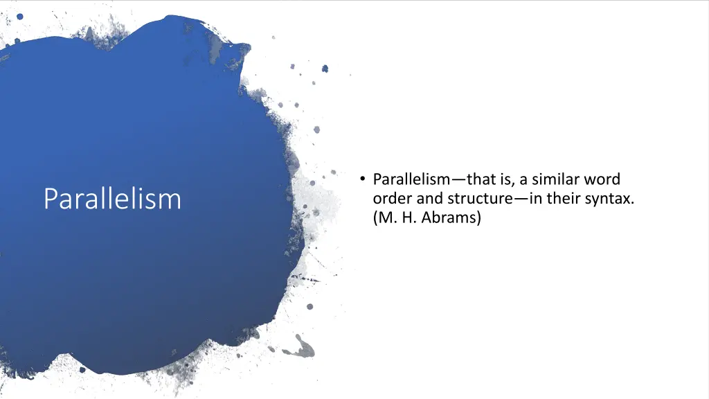 parallelism that is a similar word order