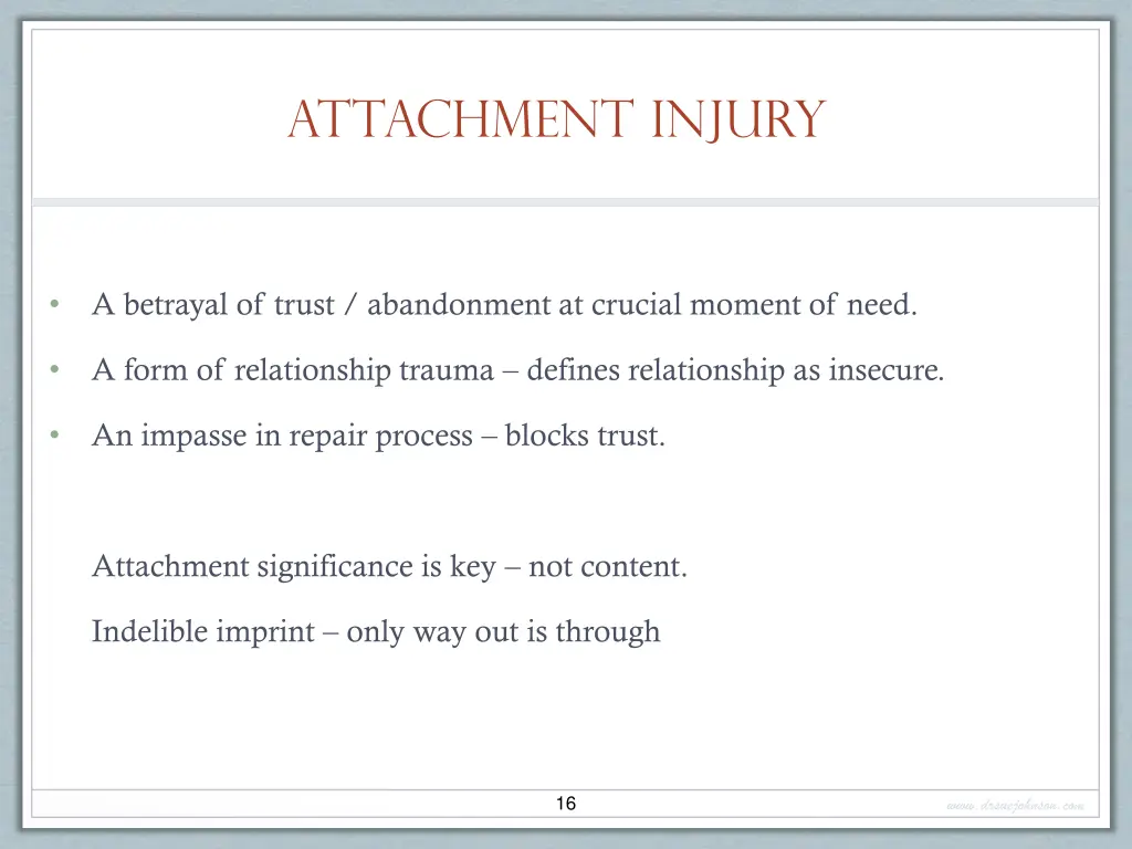 attachment injury