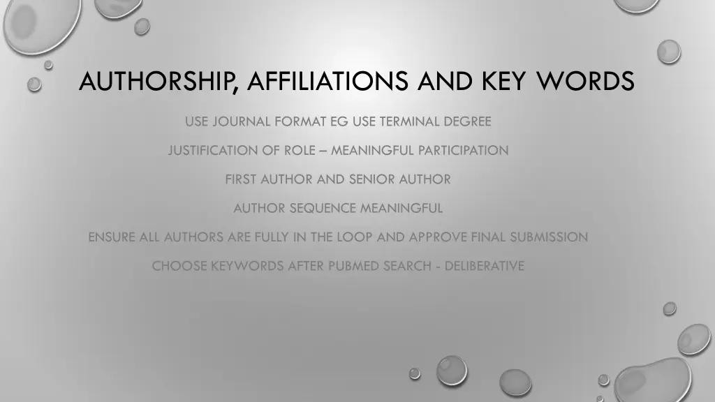 authorship affiliations and key words
