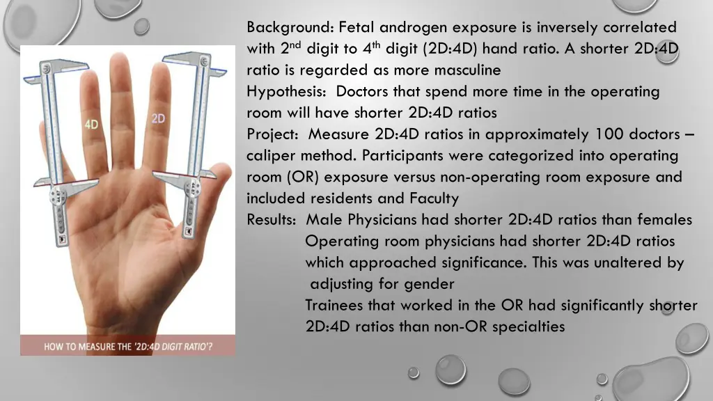background fetal androgen exposure is inversely