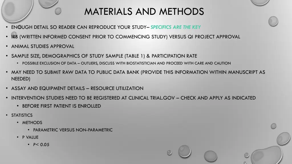 materials and methods
