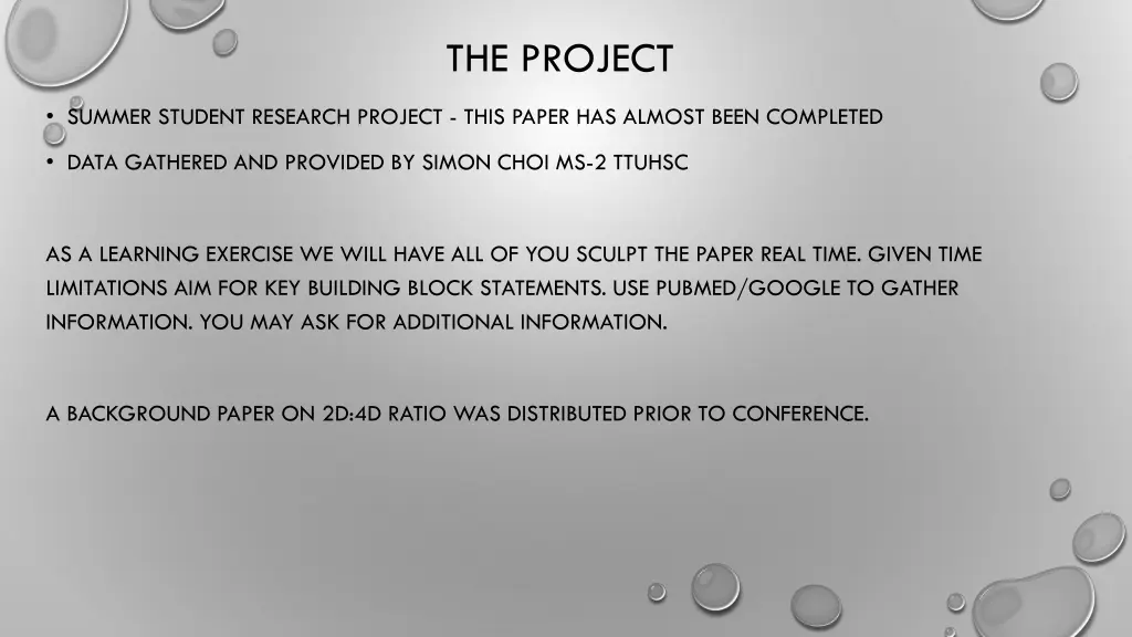 the project