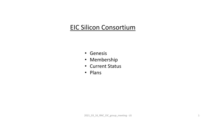 eic silicon consortium
