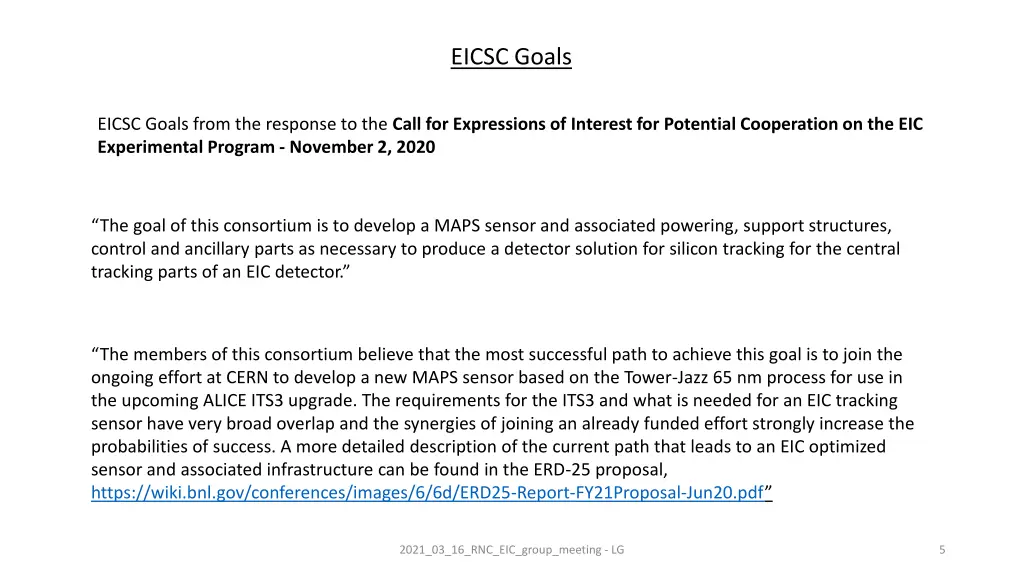 eicsc goals