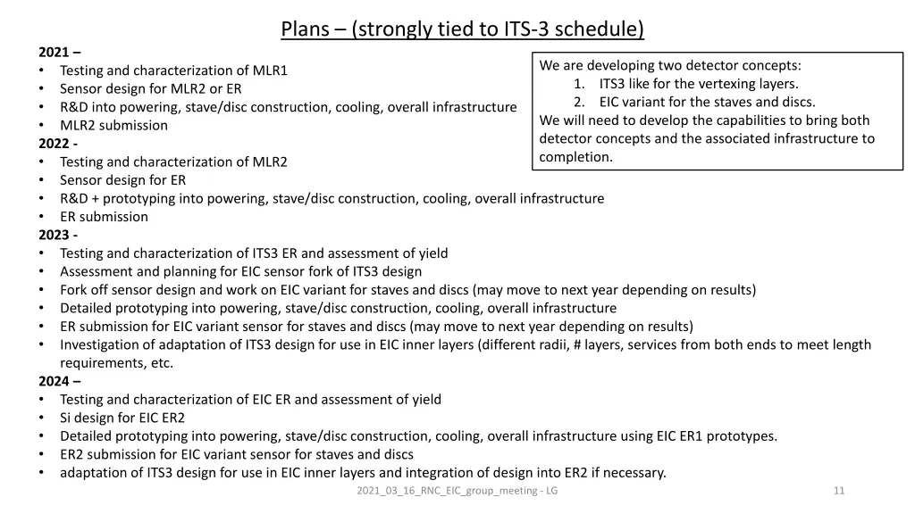 plans strongly tied to its 3 schedule