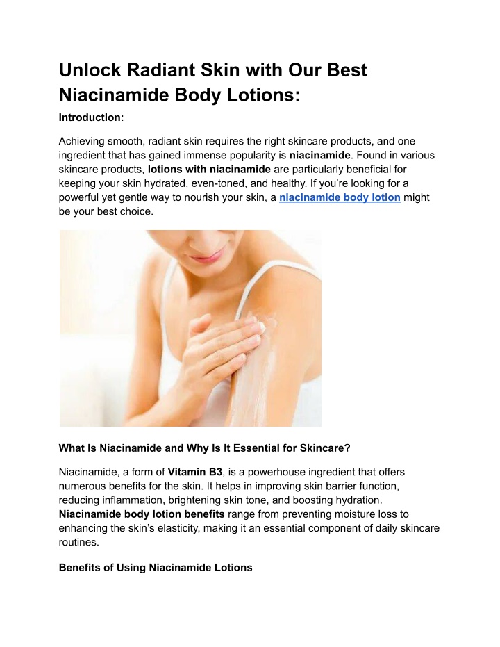 unlock radiant skin with our best niacinamide