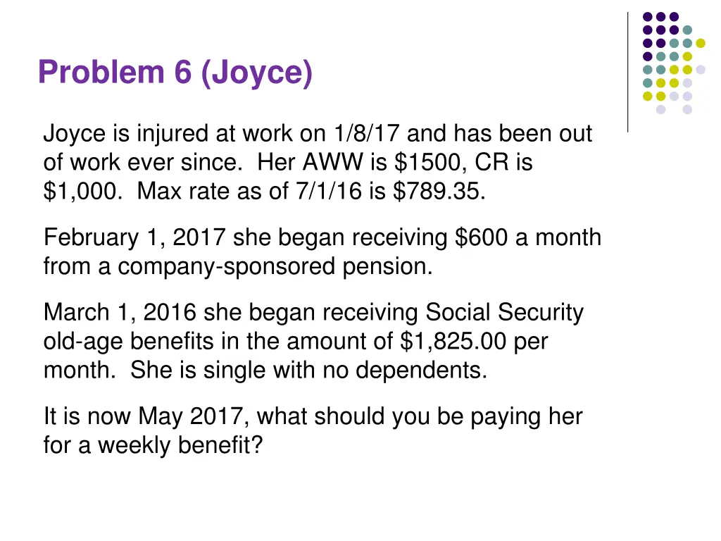 problem 6 joyce
