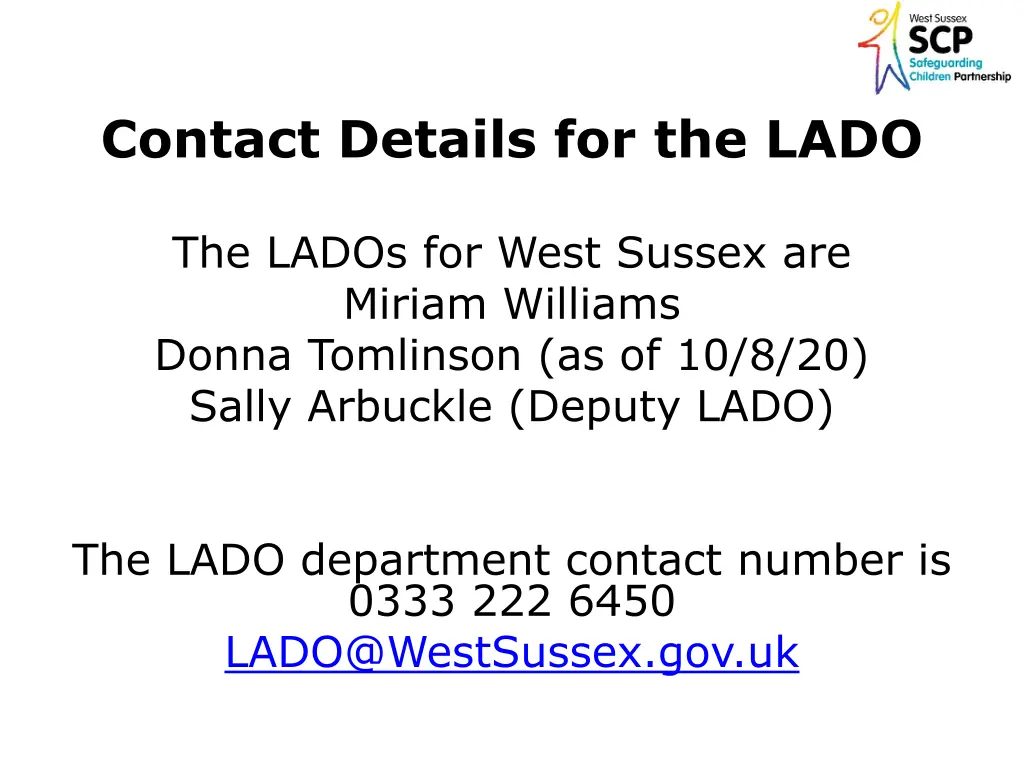 contact details for the lado