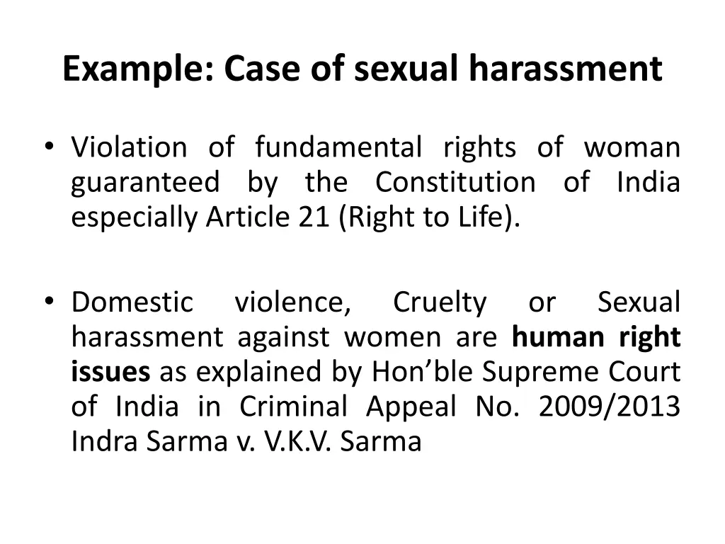 example case of sexual harassment