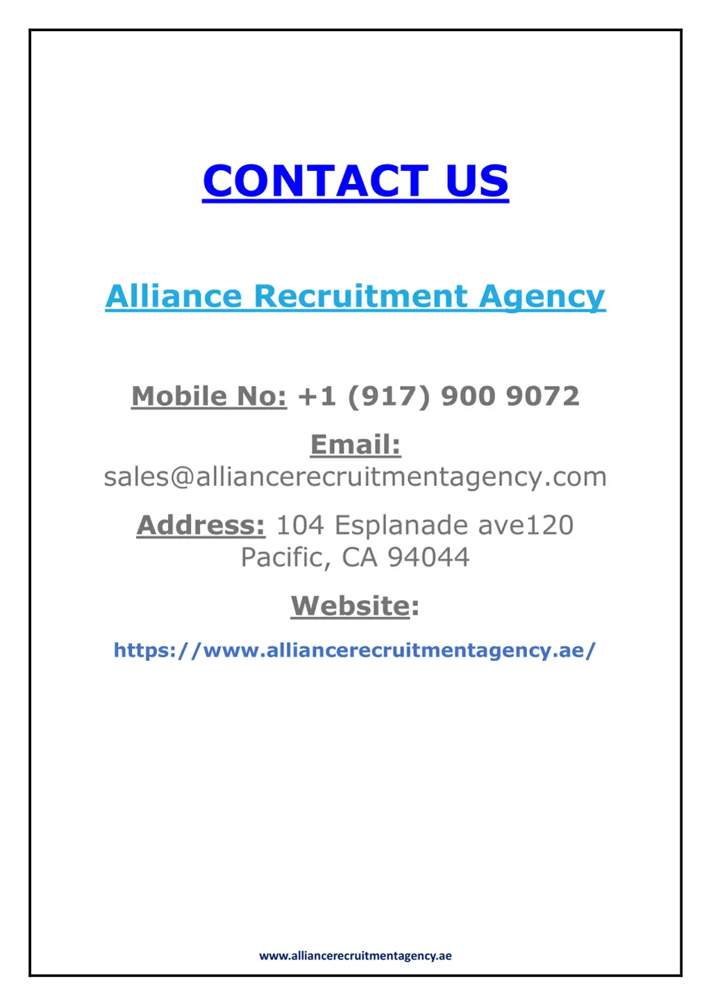 contact us