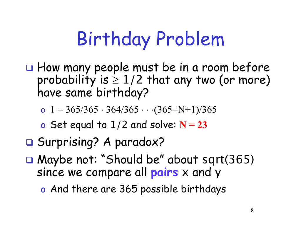 birthday problem