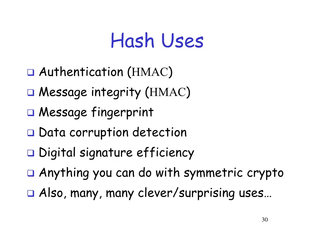 hash uses