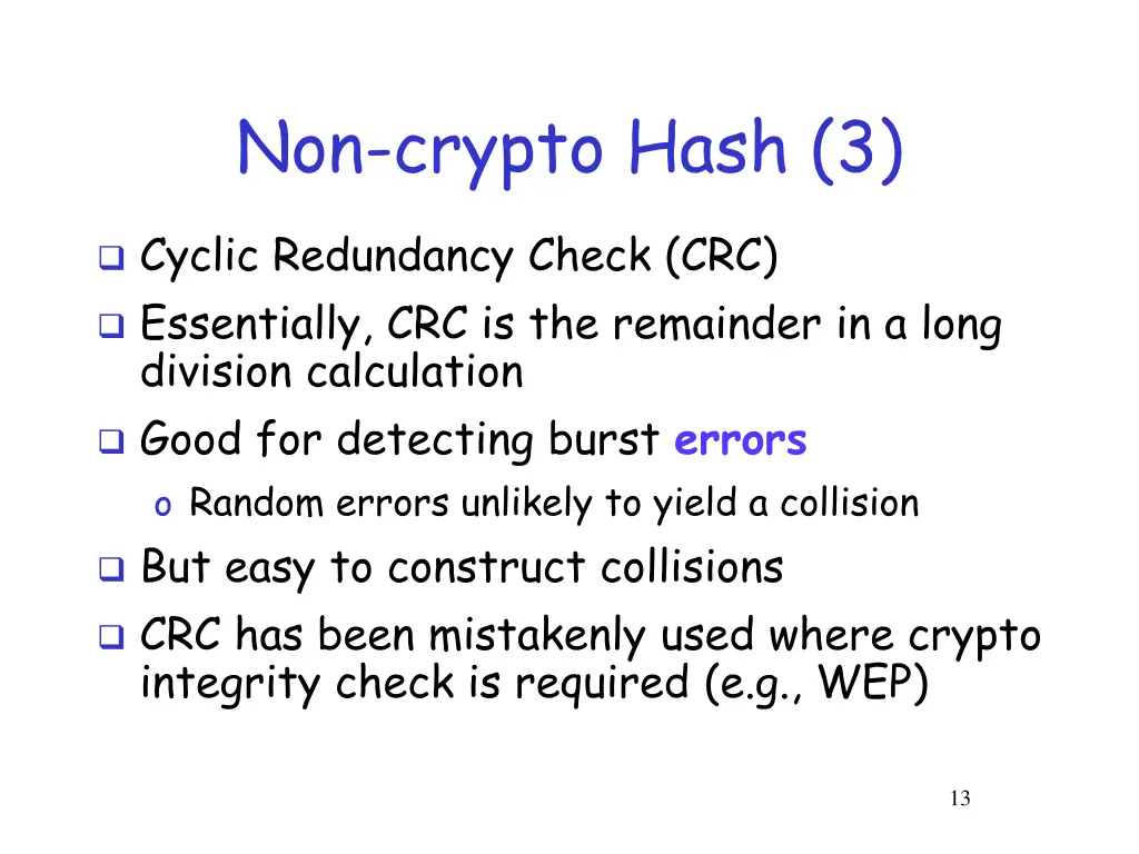 non crypto hash 3
