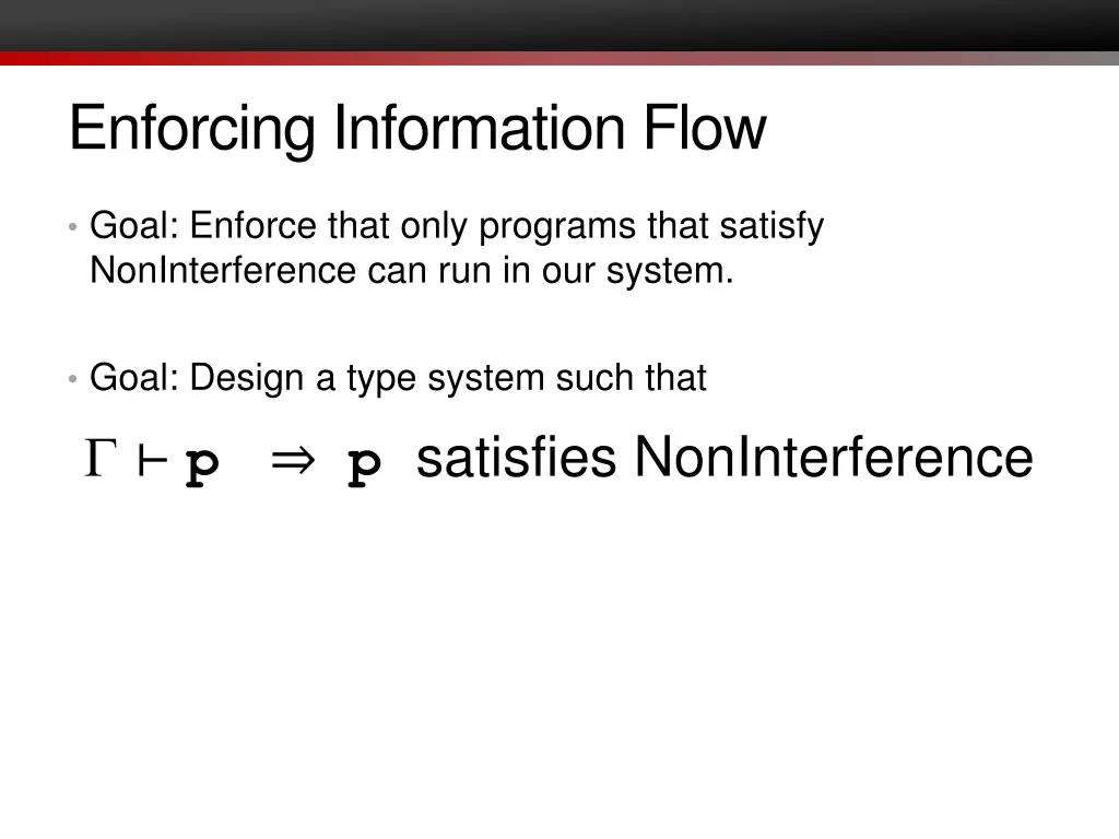 enforcing information flow