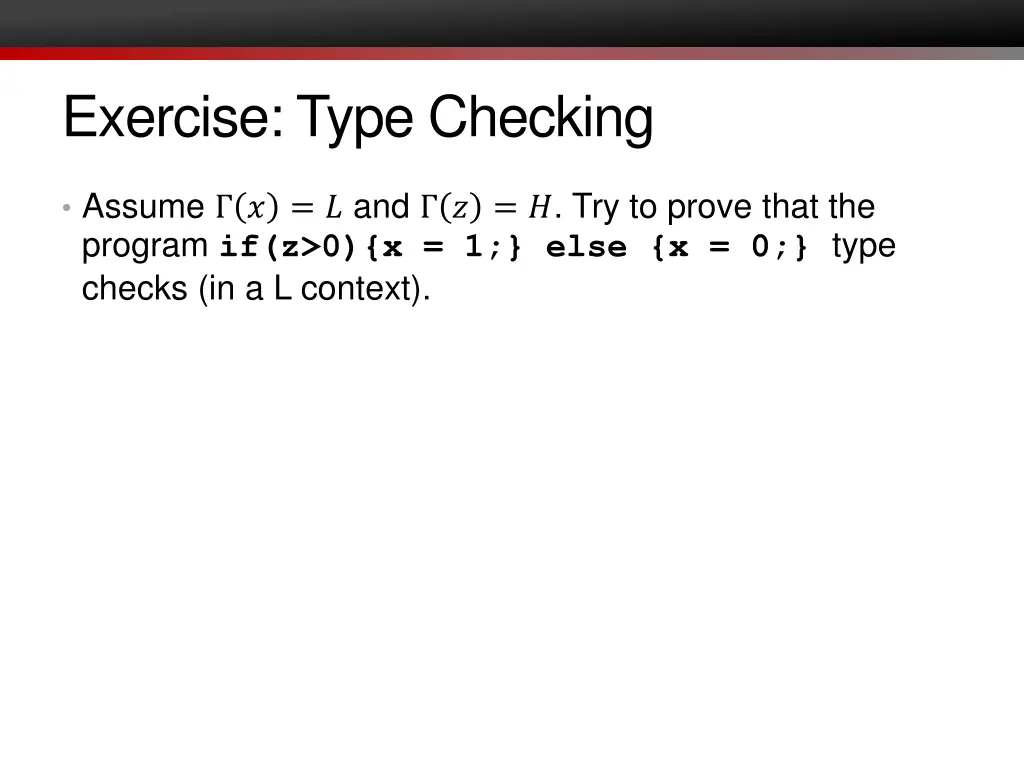 exercise type checking 1