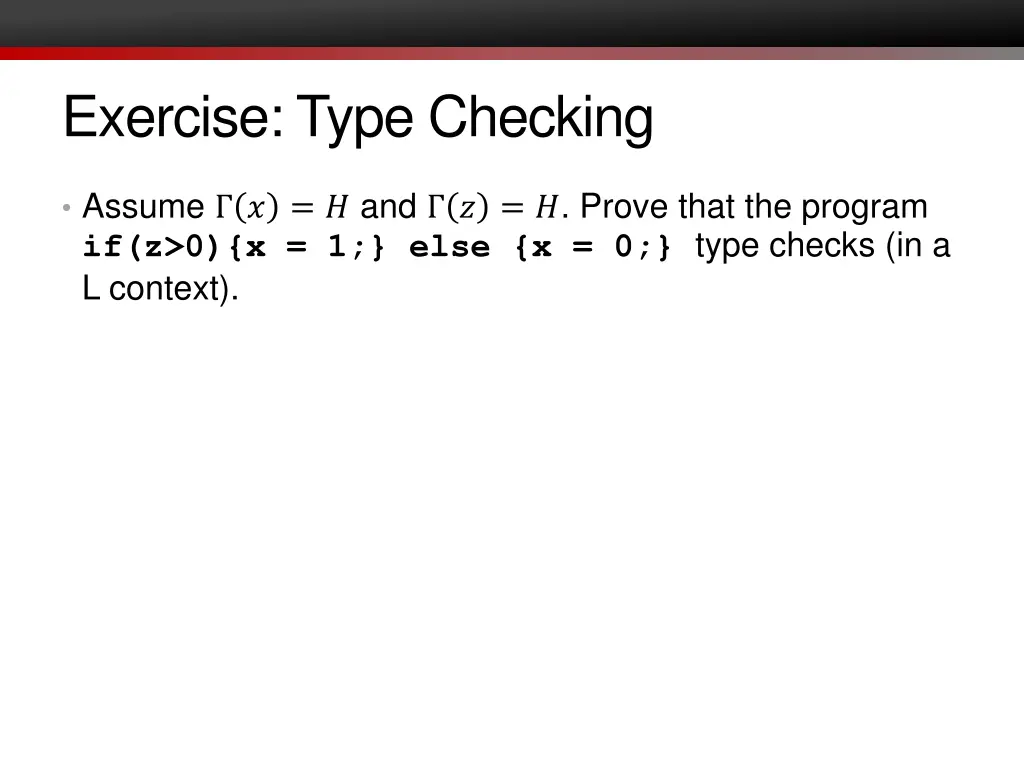 exercise type checking