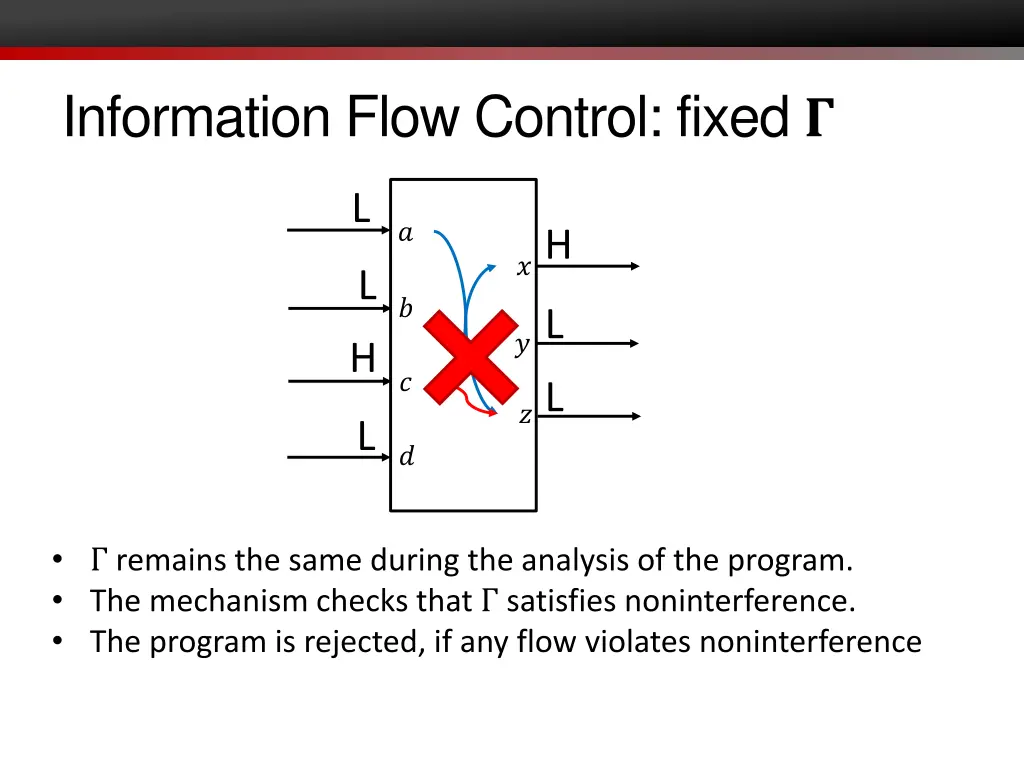 information flow control fixed