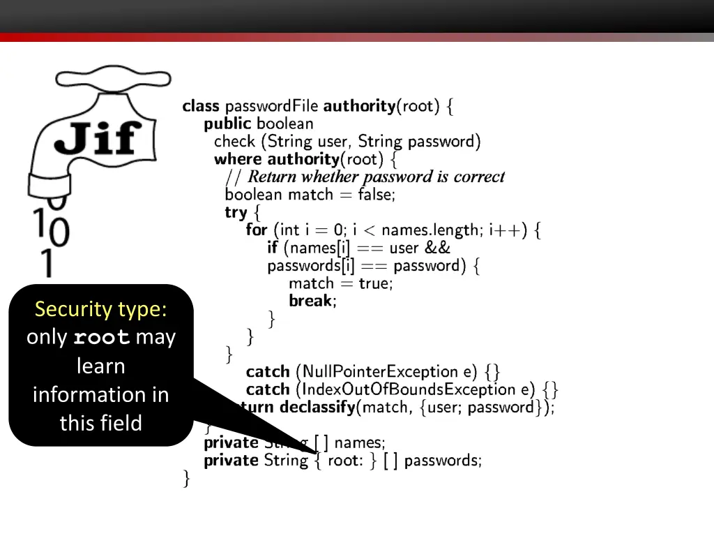 security type only root may learn information