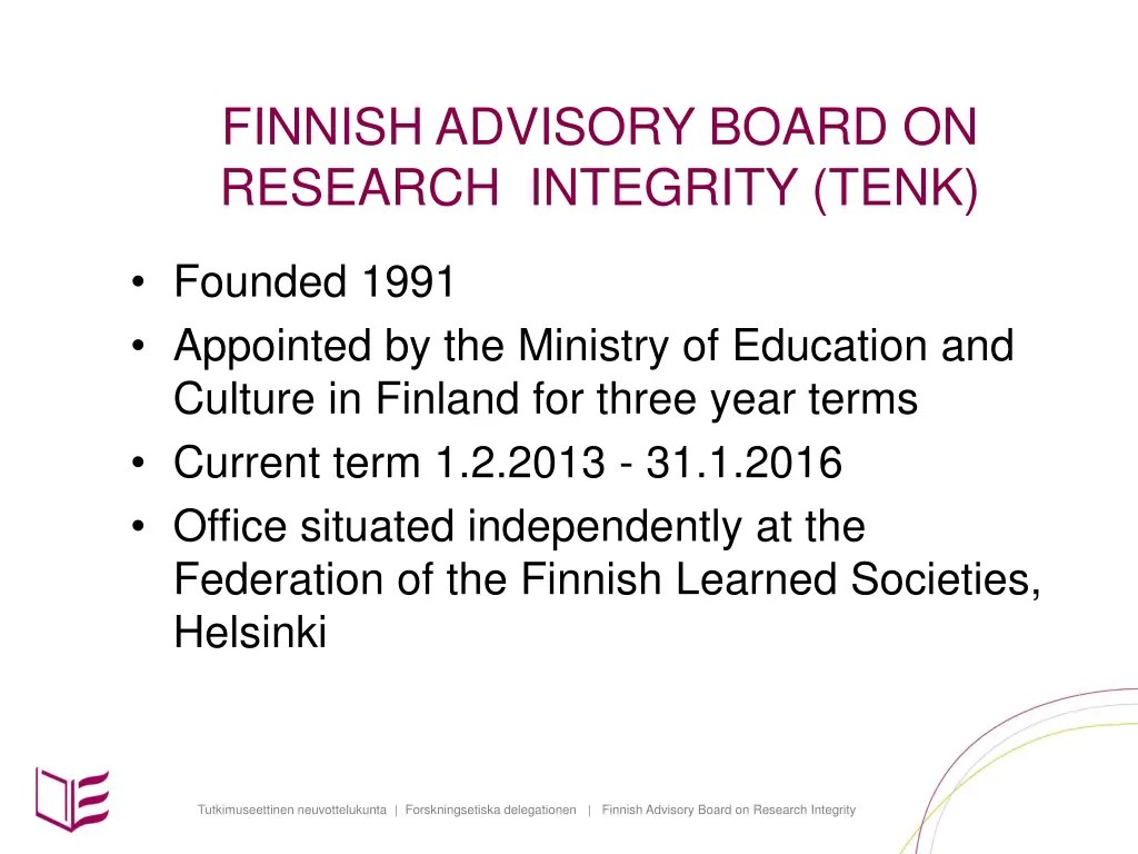 finnish advisory board on research integrity tenk