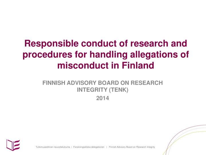 responsible conduct of research and procedures