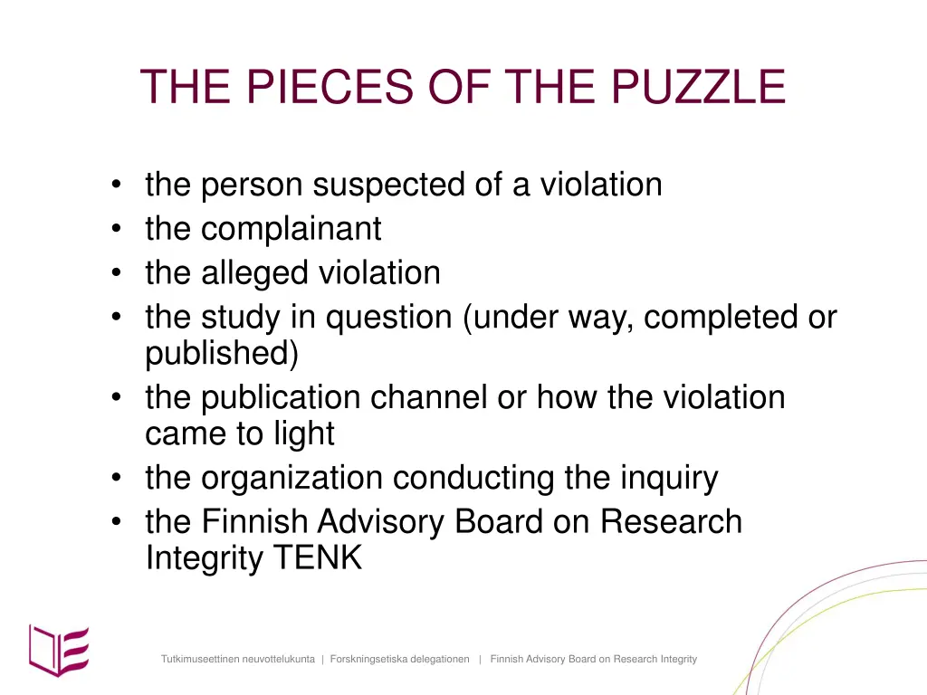 the pieces of the puzzle