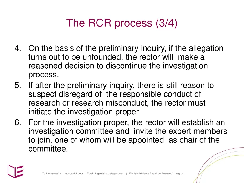 the rcr process 3 4