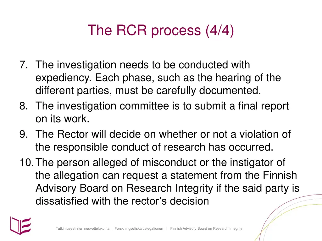 the rcr process 4 4