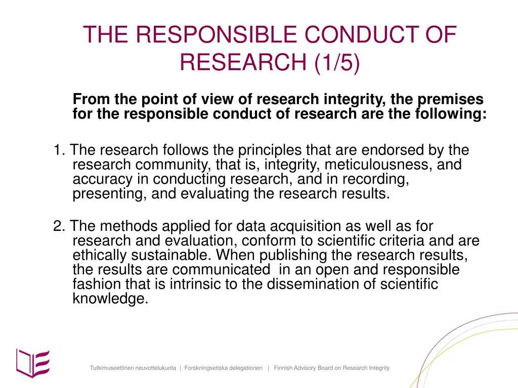 the responsible conduct of research 1 5
