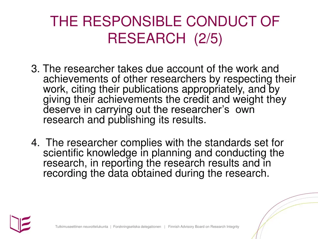 the responsible conduct of research 2 5