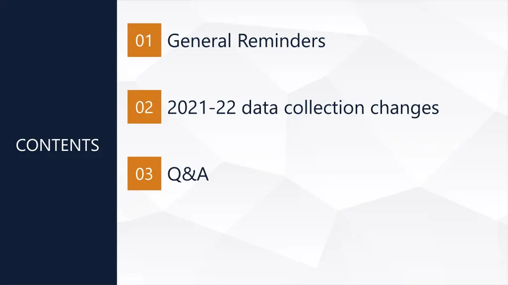 01 general reminders